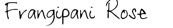 Frangipani Rose font preview
